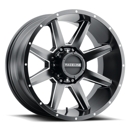 Raceline Wheels 954M Stryker Satin Black Milled 17X8.5 8X165.1 0mm