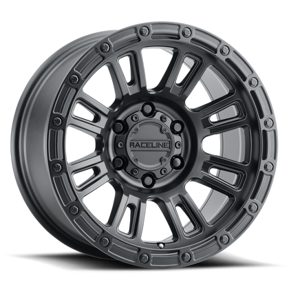 Raceline Wheels 956B Compass Satin Black 17X9 6X139.7 -12mm