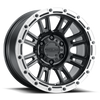 Raceline Wheels 956BS Compass Satin Black W/ Silver Ring 17X8 5X114.3 +30mm