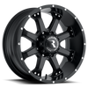 Raceline Wheels 991B Assault Black 17X9 6X5.5 +25mm (6"B/S)