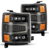14-15 Chevrolet Silverado NOVA-Series LED Projector Headlights Alpha-Black