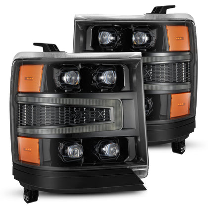 16-18 Chevrolet Silverado 1500 NOVA-Series LED Projector Headlights Alpha-Black