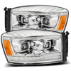 AlphaRex LUXX For 2006-2008 Ram LED Projector Headlights Chrome