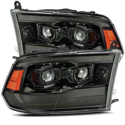AlphaRex PRO For 2009-2018 Dodge Ram Halogen Projector Headlights Alpha-Black