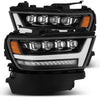 19-22 Ram 1500 NOVA-Series LED Projector Headlights Jet Black w/ Converter