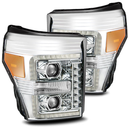 AlphaRex LUXX For 2011-2016 Ford F250 LED Projector Headlights Chrome