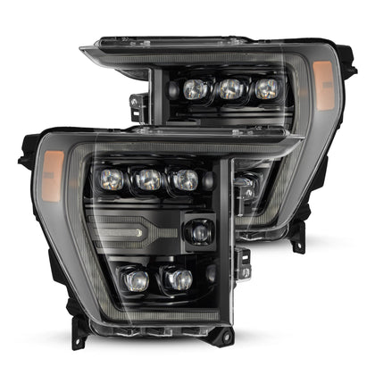 AlphaRex (NOVA-Series) 2021-2022 Ford F150 LED Projector Headlights - Alpha-Black