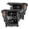 AlphaRex PRO For 2021-2022 Ford F150 Halogen Projector Headlights - Black