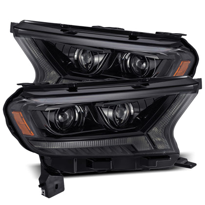 AlphaRex LUXX For 2019-2022 Ford Ranger LED Projector Headlights Alpha-Black