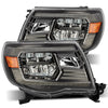 For 05-11 Toyota Tacoma AlphaRex LED Crystal Headlights Alpha Black w/ DRL