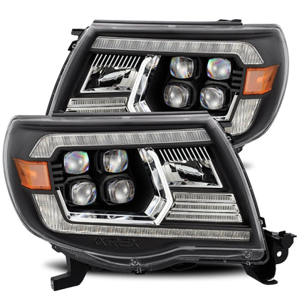 For 05-11 Tacoma Osram LED Projector Headlights Black w/ Activation Light DRL