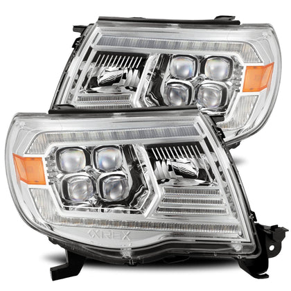 For 05-11 Tacoma Osram LED Projector Headlights Chrome w/ Activation Light DRL