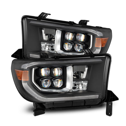 AlphaRex (Nova-Series) 2007-2013 Toyota Tundra LED Projector Headlights - Black (G2 Sequential with  upgraded DRL)