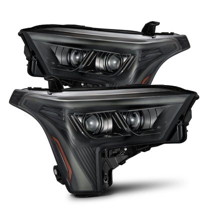 22-23 Toyota Tundra/Sequoia LUXX-Series LED Projector Headlights Alpha-Black (Amber DRL)