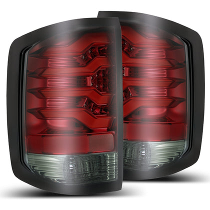 AlphaRex PRO For2014-2018 Chevy Silverado LED Tail Lights Red Smoke