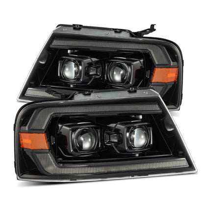 2004-2008 Ford F150 / 2006-2008 Lincoln Mark LT LUXX-Series LED Projector Headlights Alpha-Black