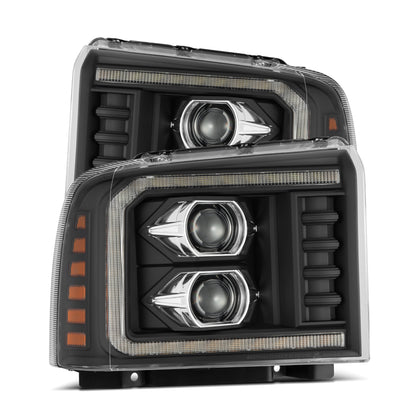 AlphaRex (LUXX-Series) 2005-2007 Ford Super Duty LED Projector Headlights - Black