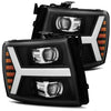 Black Projector Headlights Alpharex Pro For 07-13 Silverado 1500 2500 HD 3500 HD