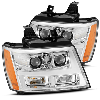 Projector Headlights Lamp Pro For 07-14 Chevy Tahoe Surburban Avalanche Chrome