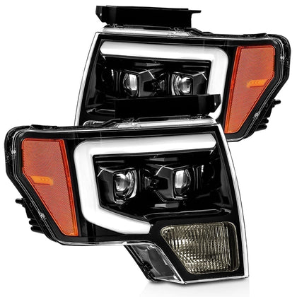 AlphaRex LUXX For 2009-2014 Ford F150 LED Projector Headlights Jet Black