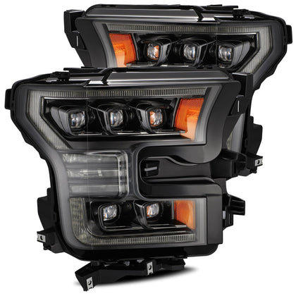 2015-2017 Ford F150 / 2017-2020 F150 Raptor NOVA-Series LED Projector Headlights Alpha-Black