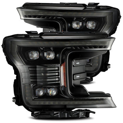 AlphaRex Nova Black LED Projector Headlights w/ Converter For 2018-2020 Ford F150