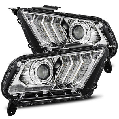 AlphaRex LUXX For 2010-2014 Ford Mustang LED Projector Headlights Chrome