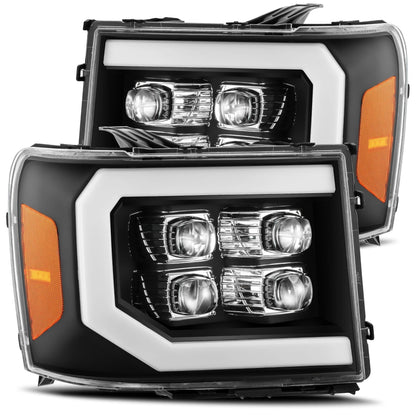 AlphaRex NOVA For 2007-2013 GMC Sierra LED Projector Headlights Black