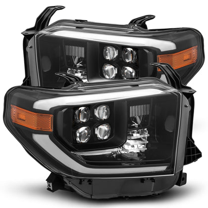 Projector Headlights AlphaRex Nova For 14-20 ToyotaTundra Midnight Black Housing