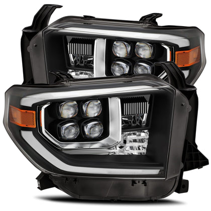 Projector Headlights AlphaRex Nova For 14-20 Toyota Tundra TRD Black + Converter