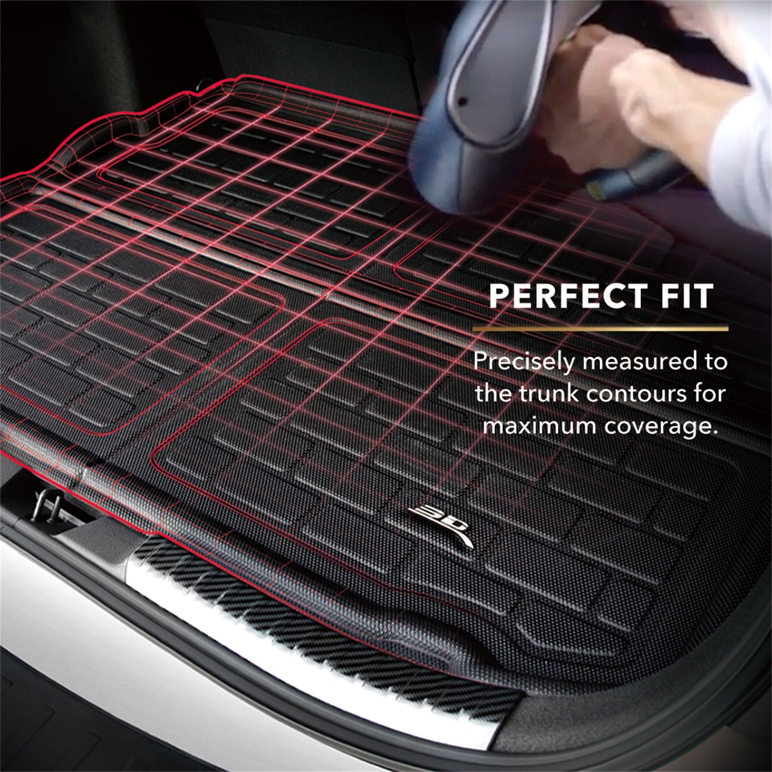 All Weather Cargo Liner For 2017-2021 Kia Sportage Rio Black  Rubber