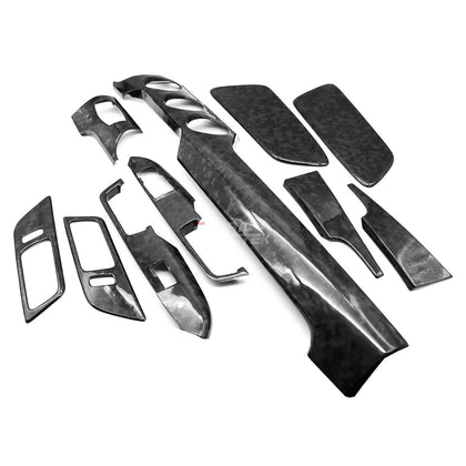 2015-2020 Ford s550 Mustang - Real Carbon Fiber Dashboard 10 PC Interior Performance Pack (3 Holes) - Forged Carbon Fiber