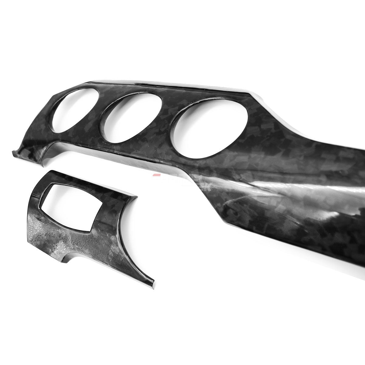 2015-2022 Ford s550 Mustang - Real Carbon Fiber Dashboard 2 PC Interior Performance Pack (3 Holes) - Forged Carbon Fiber