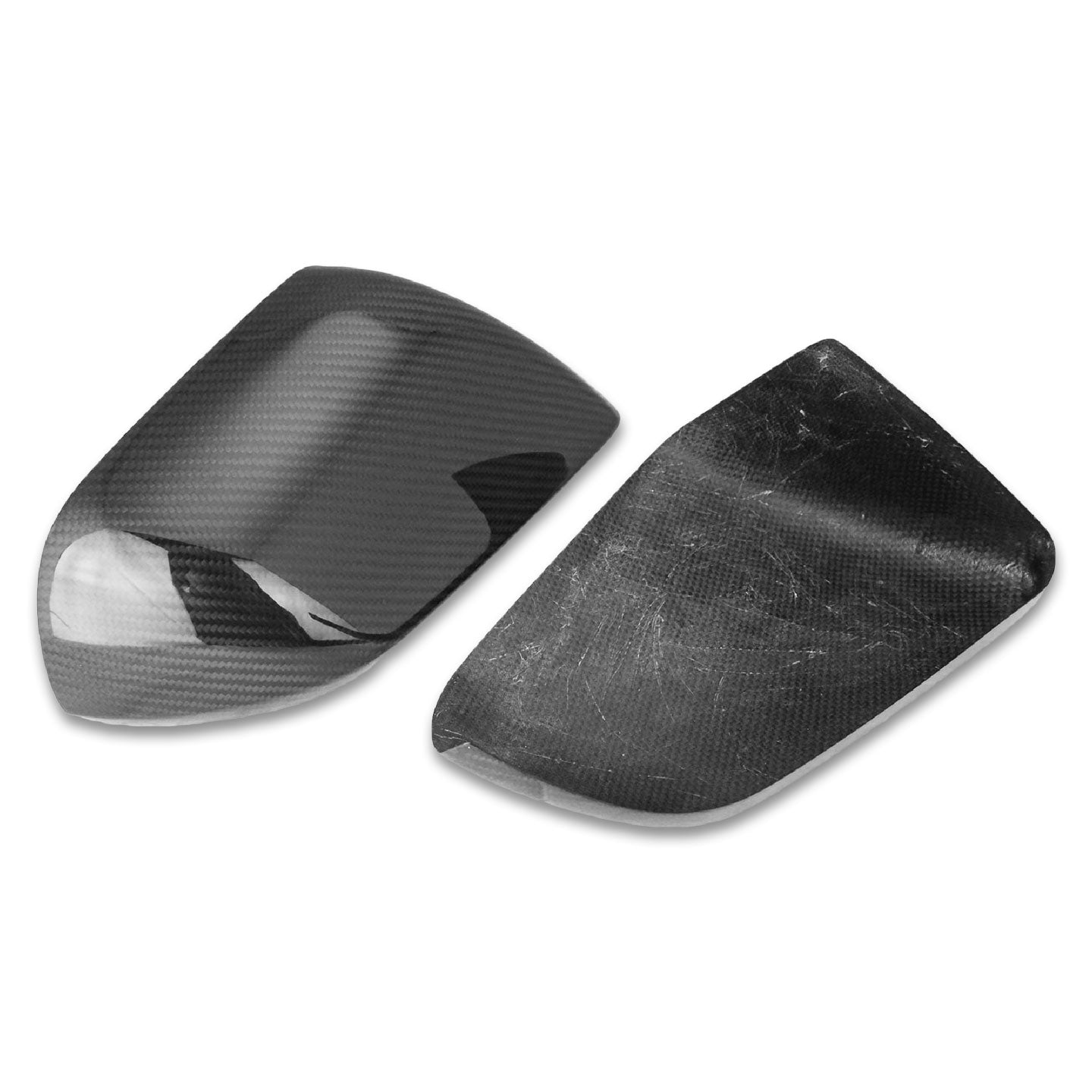 2015-2020 Ford Mustang - Real Carbon Fiber Side View Mirror Cover (W/O Turn Signals)