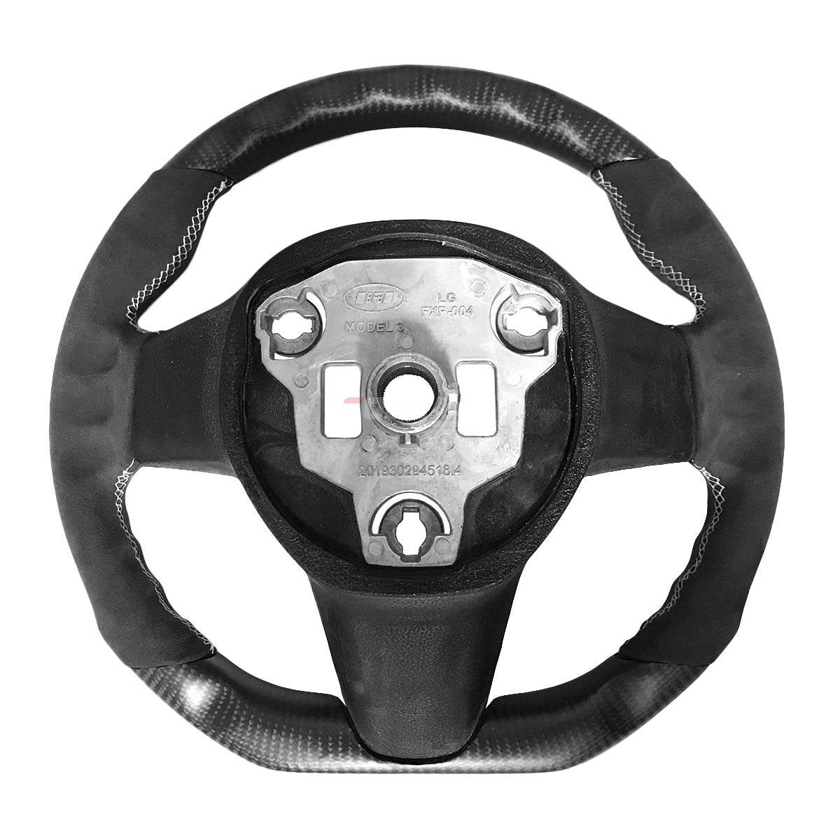 2018-2021 Tesla Model 3 - Matte Carbon Fiber / Alcantara Steering Wheel