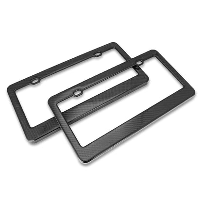 Black Carbon Fiber License Plate Frame (USDM) - 2 Pieces