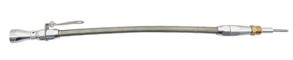 STAINLESS BRAIDED For 69-1985 FORD 5.8L BILLET HANDLE FLEXIBLE DIPSTICK NATURAL
