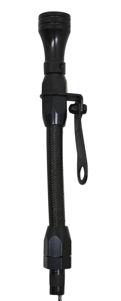 For 1957-1979 Chevy Small Block Braided Flexible Engine Oil Dipstick Black