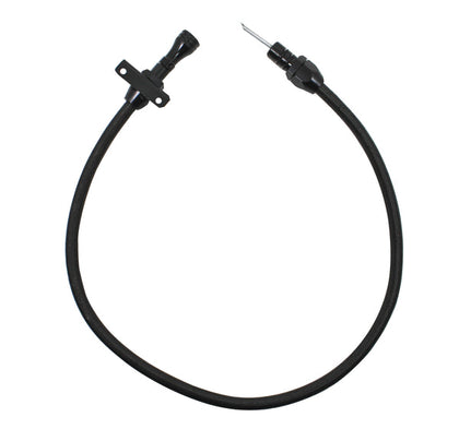 For Ford AOD Stainless Steel Black Firewall Mount Flexible Transmission Dipstick