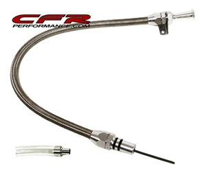 STAINLESS STEEL FORD AOD FIREWALL MOUNT FLEXIBLE TRANSMISSION DIPSTICK - NATURAL