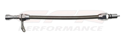 For Chevy GM Turbo TH350 Bell Housing Mount Braid Flexible Transmission Dipstick