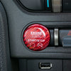 2015-2022 Ford Mustang - Real Carbon Fiber Engine Start Up Button - Gloss Red