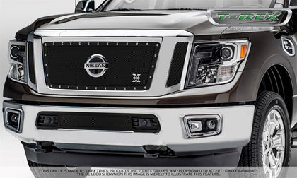 T-Rex Grilles 6717851 X-Metal Series Studded Mesh Grille Fits Titan Titan XD