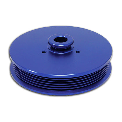 For 1979-1993 Ford Mustang 5.0 Billet Power Steering Pulley Blue 6 Groove