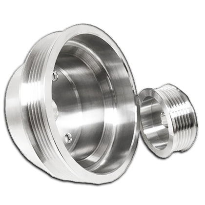 For Chevy TRUCK 4.3 V8 5.0 5.7 BILLET SERPENTINE PULLEY SET - POLISHED