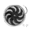 12" High Performance Electric Silver Radiator Cooling Fan - Curved Blade
