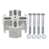 ALUMINUM FAN SPACER 2" THICK 5/8" PILOT W/BOLTS, WASHERS - MACHINED