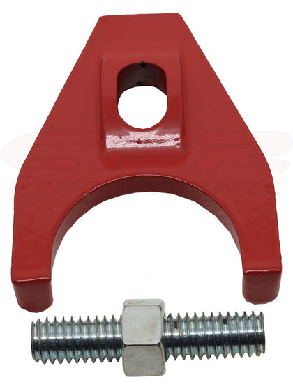 ZINC ALLLOY DISTRIBUTOR HOLD DOWN CLAMP W-BOLT - RED