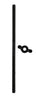 AIR CLEANER STUD AND WING NUT 1/4-20" X 4" LONG BLACK STEEL