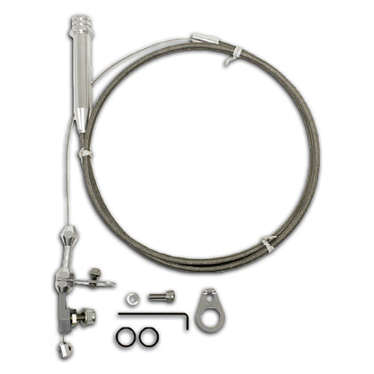 STAINLESS STEEL BRAIDED for chevy GM 4L60 TRANSMISSION KICKDOWN CABLE KIT